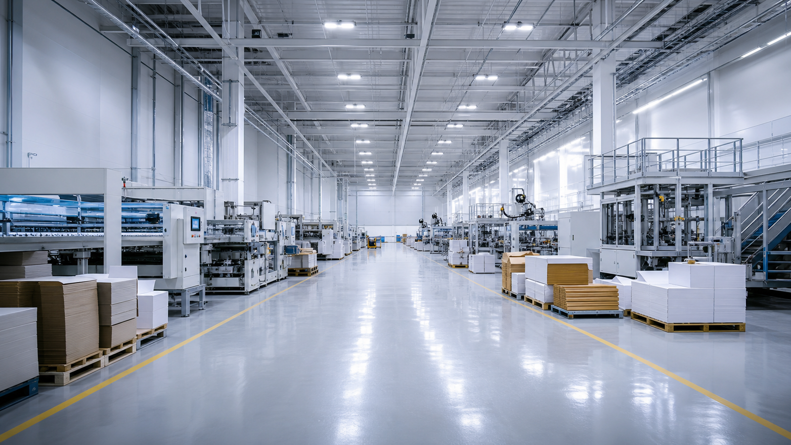 Packaging factory production showcase